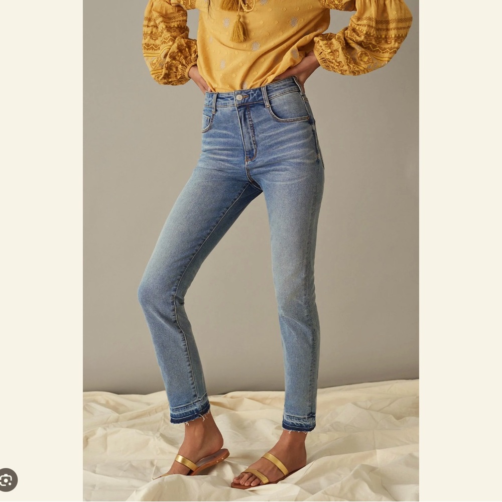 Anthropologie Pilcro High Rise Cigarette Medium Wash Jeans